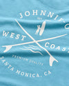 Born To Surf Cotton Blend Pocket T-Shirt in Haze by Johnnie-O