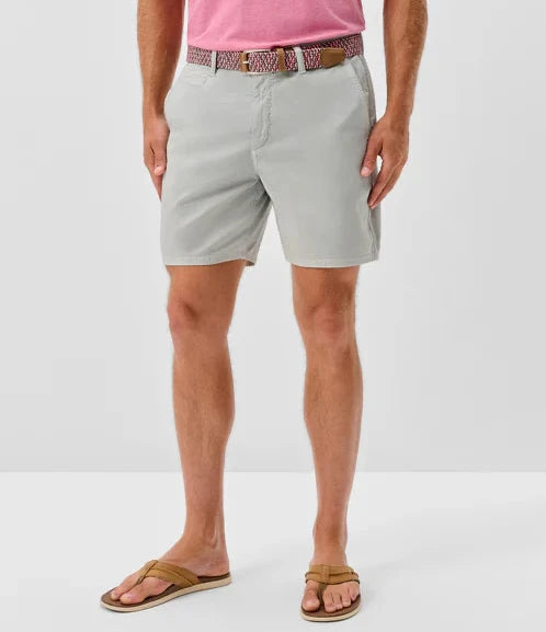 Nassau Cotton Blend 7" Inseam Shorts in Chrome by Johnnie-O