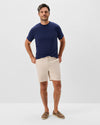 Nassau Cotton Blend 7" Inseam Shorts in Stone by Johnnie-O