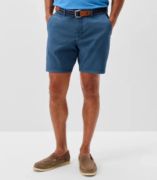 Nassau Cotton Blend 7" Inseam Shorts in Wake by Johnnie-O