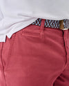Nassau Cotton Blend 7" Inseam Shorts in Washed Red by Johnnie-O