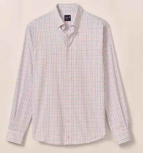 Paddock Performance Button-Down Shirt in Porto Pink by Johnnie-O