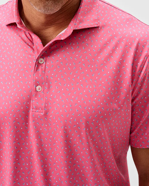 Tini Dancer Featherweight Performance Polo in Pink Lemonade by Johnnie-O