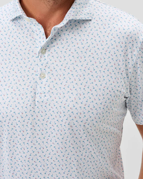 Tini Dancer Featherweight Performance Polo in White by Johnnie-O