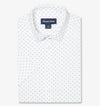 Halyard Short Sleeve Dress Shirt in White Tossed Triangle by Mizzen+Main