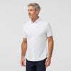 Halyard Short Sleeve Dress Shirt in White Tossed Triangle by Mizzen+Main