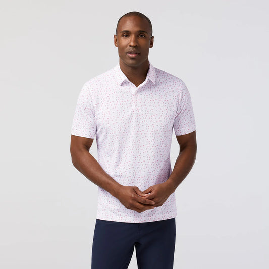 Halyard Short Sleeve Dress Shirt in Red Hot Scattered Dash by Mizzen+Main