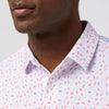 Halyard Short Sleeve Dress Shirt in Red Hot Scattered Dash by Mizzen+Main