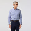 Leeward Long Sleeve Dress Shirt in Cobalt Dennis Plaid by Mizzen+Main