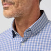 Leeward Long Sleeve Dress Shirt in Cobalt Dennis Plaid by Mizzen+Main