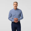 Leeward Long Sleeve Dress Shirt in Midnight Navy Crew Gingham by Mizzen+Main