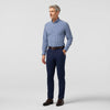 Leeward Long Sleeve Dress Shirt in Midnight Navy Crew Gingham by Mizzen+Main
