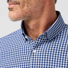 Leeward Long Sleeve Dress Shirt in Midnight Navy Crew Gingham by Mizzen+Main