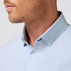 Leeward No Tuck Long Sleeve Dress Shirt in Cloud Blue Fine Line Stripe by Mizzen+Main