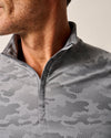Talbert Camo Performance Quarter-Zip Pullover in Thunder by Johnnie-O