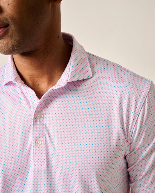 Maxim Performance Jersey Polo in Porto Pink by Johnnie-O