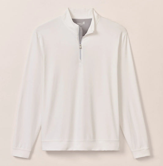 Motion Performance 1/4 Zip Pullover in White by Johnnie-O