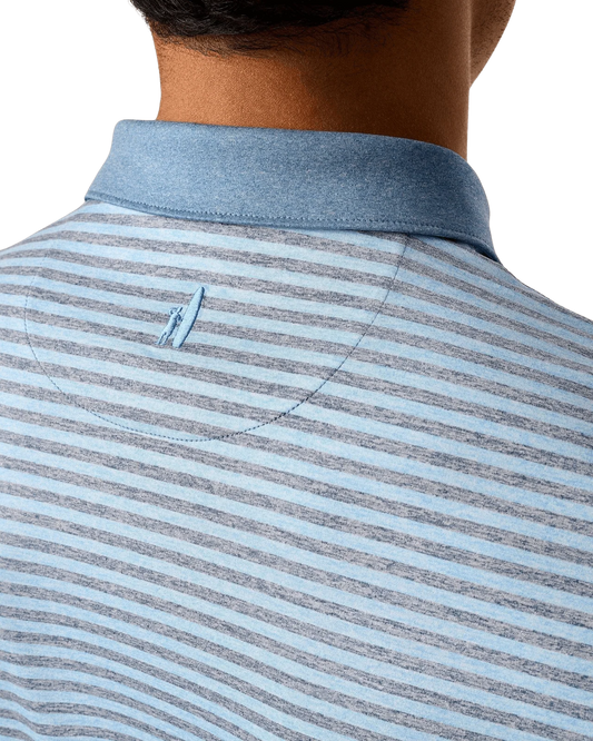 Gibbons Stripe Performance Jersey Polo in Maliblu by Johnnie-O