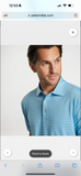 Drum Performance Jersey Polo in Cyan by Peter Millar