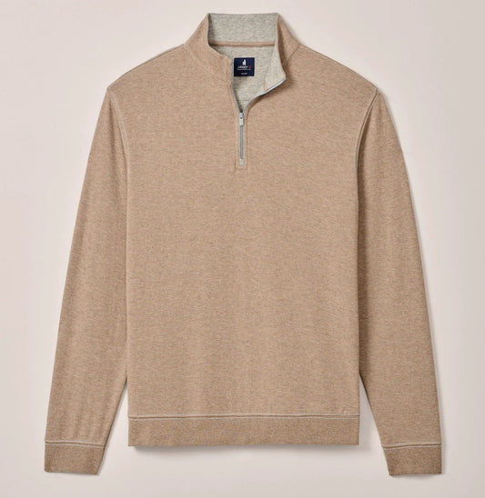 Hanks "Lightweight Sully" 1/4 Zip Pullover in Hazlenut by Johnnie-O