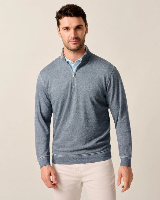 Hanks "Lightweight Sully" 1/4 Zip Pullover in Navy by Johnnie-O