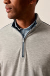 Hanks "Lightweight Sully" 1/4 Zip Pullover in Light Gray by Johnnie-O