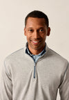 Hanks "Lightweight Sully" 1/4 Zip Pullover in Light Gray by Johnnie-O