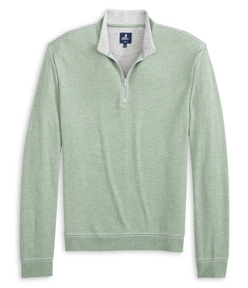 Hanks "Lightweight Sully" 1/4 Zip Pullover in Clover by Johnnie-O