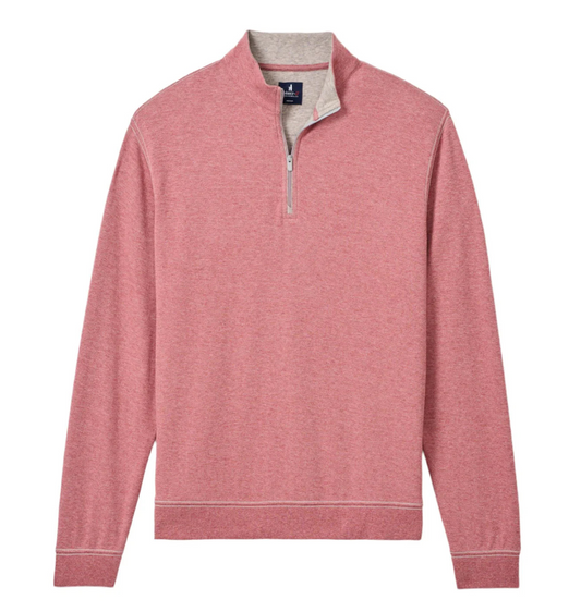 Hanks "Lightweight Sully" 1/4 Zip Pullover in Fireball by Johnnie-O