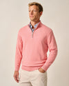 Desmond Plaited Cotton Blend 1/4 Zip Sweater in Conch by Johnnie-O