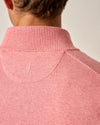 Desmond Plaited Cotton Blend 1/4 Zip Sweater in Conch by Johnnie-O
