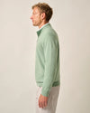 Desmond Plaited Cotton Blend 1/4 Zip Sweater in Green Grass by Johnnie-O