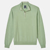 Desmond Plaited Cotton Blend 1/4 Zip Sweater in Green Grass by Johnnie-O