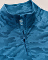 Talbert Camo Performance 1/4 Zip Waffle Pullover in Barrels Blue by Johnnie-O