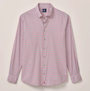 Morganstern Performance Button Down Shirt in Malibu Red by Johnnie-O
