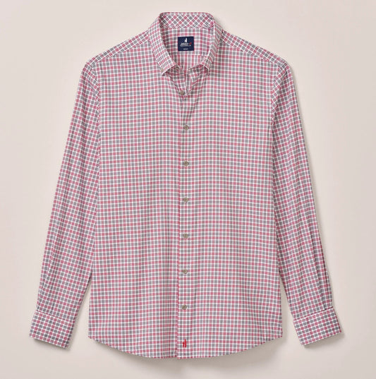 Morganstern Performance Button Down Shirt in Malibu Red by Johnnie-O