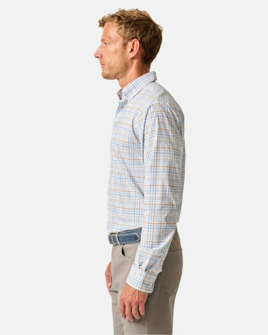 Macks Performance Button Down Shirt in Maliblu by Johnnie-O