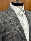 Loro Piana Wool, Silk & Cashmere Blend Plaid Sport Coat in Grey/Black by Hart Schaffner Marx