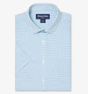 Leeward Short Sleeve Dress Shirt in Skyline Blue Multi Diamond by Mizzen+Main