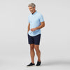 Leeward Short Sleeve Dress Shirt in Skyline Blue Multi Diamond by Mizzen+Main