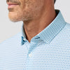 Leeward Short Sleeve Dress Shirt in Skyline Blue Multi Diamond by Mizzen+Main