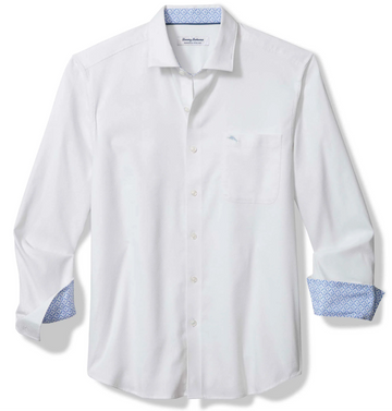 Sarasota Stretch Ventura Coast IslandZone Shirt in White by Tommy Bahama