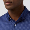 Halyard Polo in Midnight Navy Dot by Mizzen+Main