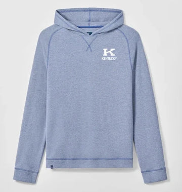 University of Kentucky "Power K" Cotton Blend Twill Hoodie in Royal2 by Johnnie-O