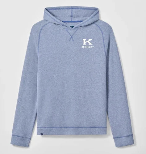University of Kentucky "Power K" Cotton Blend Twill Hoodie in Royal2 by Johnnie-O
