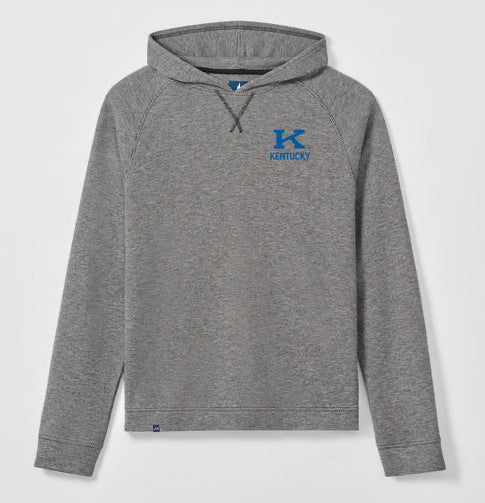 University of Kentucky "Power K" Cotton Blend Twill Hoodie in Black by Johnnie-O