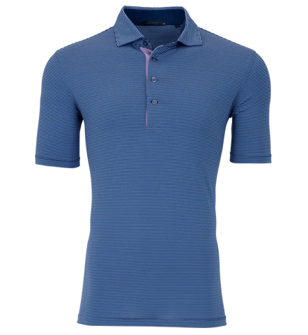 Saranac Polo in Maltese Blue/Cloud by Greyson