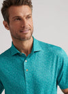 Day of the Dead Performance Jersey Polo in Meadow by Peter Millar