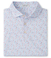 Orange Crush Performance Jersey Polo in White by Peter Millar