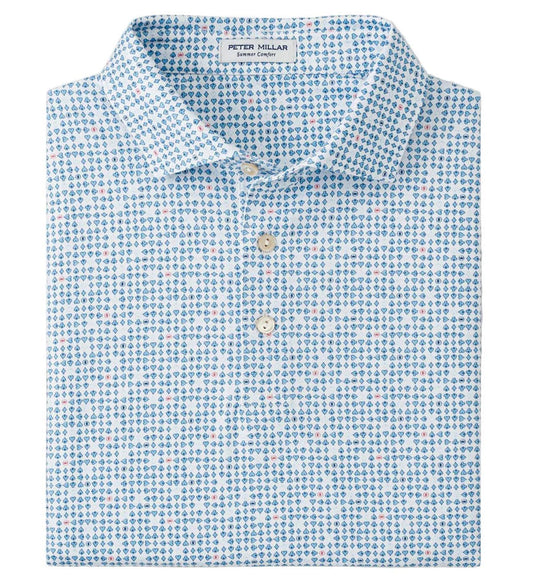 Ace of Spades Performance Jersey Polo in White by Peter Millar